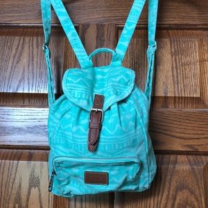 Pink mint green small backpack